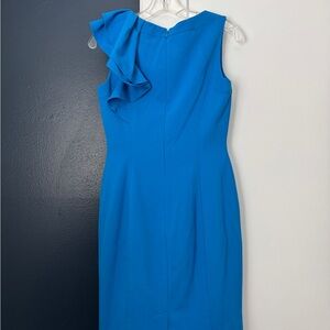 Elegant Blue Sleeveless Dress